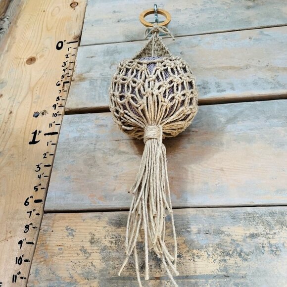 rope tied macrame plant hanger - Picture 4 of 6